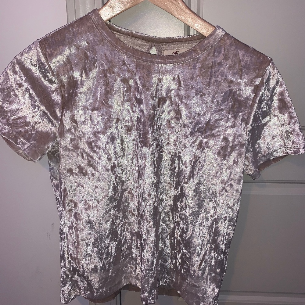 Hollister Velvet Short Sleeve Shirt